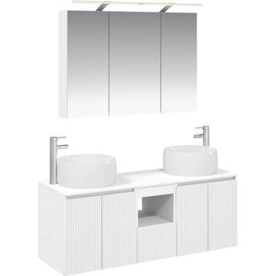 Ensemble D'Armoire De Salle De Bain 4 Pcs Blanc Vidaxl - Publicité Ensemble D'Armoire De Salle De Bain 4 Pcs Blanc Vidaxl - Publicité