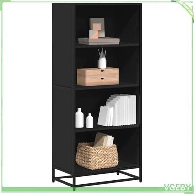 OEM Bibliothèque - 3300840 - Noir - Bois D'Ingénierie & Métal - 60 X 35 X 139 Cm - Publicité OEM Bibliothèque - 3300840 - Noir - Bois D'Ingénierie & Métal - 60 X 35 X 139 Cm - Publicité