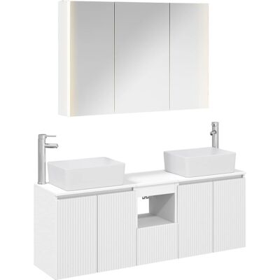 Ensemble D'Armoire De Salle De Bain 4 Pcs Blanc Vidaxl - Publicité Ensemble D'Armoire De Salle De Bain 4 Pcs Blanc Vidaxl - Publicité