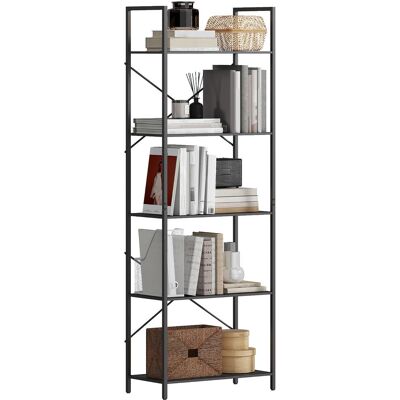 OEM Étagère À Livres, Étagère Autoportante À 5 Niveaux, Style Industriel, Structure Métallique, Étagère De Rangement Ouverte Pour Salon, Bureau, Bibliothèque, 60 X 30 X 170,5 Cm, Noire - Publicité OEM Étagère À Livres, Étagère Autoportante À 5 Niveaux, Style Industriel, Structure Métallique, Étagère De Rangement Ouverte Pour Salon, Bureau, Bibliothèque, 60 X 30 X 170,5 Cm, Noire - Publicité