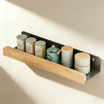 SANS MARQUE Etagere Murale Noir, Étagère Murale Cuisine Avec Crochet Magnétique, Bathroom Shelf Avec Garde-corps De 3 Cm, Vis Et Tube D'Expansion Inclus, Pour La Salle De Bain, La Cuisine, Le Bureau - Publicité SANS MARQUE Etagere Murale Noir, Étagère Murale Cuisine Avec Crochet Magnétique, Bathroom Shelf Avec Garde-corps De 3 Cm, Vis Et Tube D'Expansion Inclus, Pour La Salle De Bain, La Cuisine, Le Bureau - Publicité
