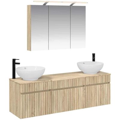 Ensemble D'Armoire De Salle De Bain 4 Pcs Chêne Sonoma Vidaxl - Publicité Ensemble D'Armoire De Salle De Bain 4 Pcs Chêne Sonoma Vidaxl - Publicité