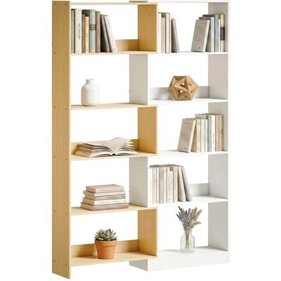 OEM Bibliothèque De Angle Rotative 350 À 5 Niveaux Étagère Rangement Extensible En Forme L 60 111x24x164cm Chêne - Publicité OEM Bibliothèque De Angle Rotative 350 À 5 Niveaux Étagère Rangement Extensible En Forme L 60 111x24x164cm Chêne - Publicité