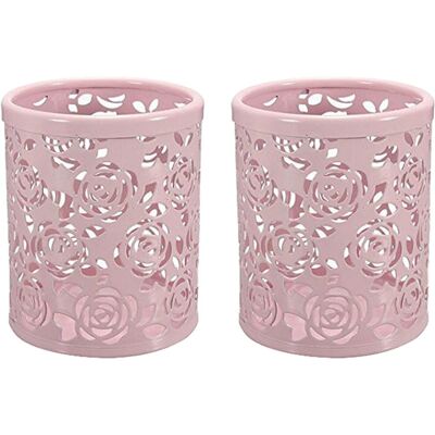 OEM Porte-stylo Ajouré À Motif De Rose, Fabriqué Artisanalement En Métal Durable, Garde Votre Bureau Bien Rangé, Organisateur De Bureau Multifonctionnel (lot De 2) - Publicité OEM Porte-stylo Ajouré À Motif De Rose, Fabriqué Artisanalement En Métal Durable, Garde Votre Bureau Bien Rangé, Organisateur De Bureau Multifonctionnel (lot De 2) - Publicité