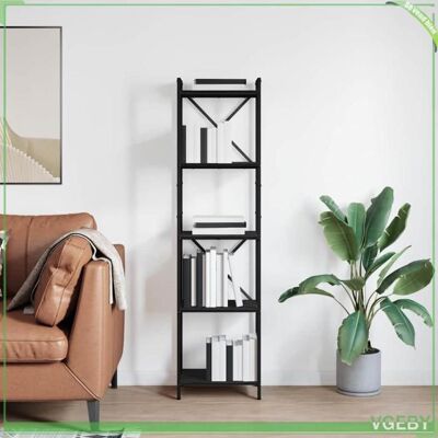 OEM Bibliothèque - Chêne Noir - Bois D'Ingénierie - 40 X 30 X 153 Cm - Pieds Réglables - Publicité OEM Bibliothèque - Chêne Noir - Bois D'Ingénierie - 40 X 30 X 153 Cm - Pieds Réglables - Publicité