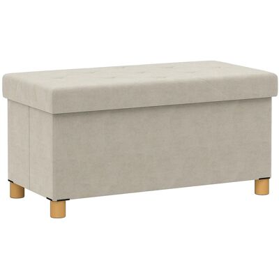 OEM Banc De Rangement Pliable 67 L, Couvercle Rembourré Et Doublure En Velours, 76 X 38 X 38 Cm, Crème Avec Assise Confortable Et Rangement Intérieur Idéal Pour Salon, Chambre À Coucher Ou Bureau - Publicité OEM Banc De Rangement Pliable 67 L, Couvercle Rembourré Et Doublure En Velours, 76 X 38 X 38 Cm, Crème Avec Assise Confortable Et Rangement Intérieur Idéal Pour Salon, Chambre À Coucher Ou Bureau - Publicité