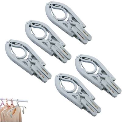 Cellfast Lot De 5 Cintres Pliables - Pp - Pliables - Avec Clip Amovible - Multifonctions - Bleu - Portables De Voyage - Publicité Cellfast Lot De 5 Cintres Pliables - Pp - Pliables - Avec Clip Amovible - Multifonctions - Bleu - Portables De Voyage - Publicité