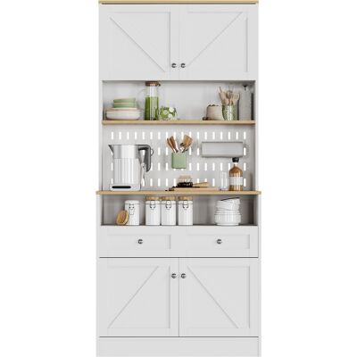 ACKERMAN Buffet Blanc Élégant Pour Salle À Manger, Avec 2 Tiroirs Et 4 Portes – Buffet Raffiné Pour La Cuisine, La Salle À Manger Et Le Salon, Doté De Poignées Argentées Et D'Un Grand Espace De Rangement. Publicité ACKERMAN Buffet Blanc Élégant Pour Salle À Manger, Avec 2 Tiroirs Et 4 Portes – Buffet Raffiné Pour La Cuisine, La Salle À Manger Et Le Salon, Doté De Poignées Argentées Et D'Un Grand Espace De Rangement. Publicité