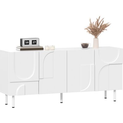 ACKERMAN Buffet De Salle À Manger Design Géométrique – Meuble Moderne Et Fonctionnel Aux Courbes Irrégulières, Doté De Multiples Compartiments De Rangement Et D'Une Élégante Couleur Blanche – Parfait Pour Les - Publicité ACKERMAN Buffet De Salle À Manger Design Géométrique – Meuble Moderne Et Fonctionnel Aux Courbes Irrégulières, Doté De Multiples Compartiments De Rangement Et D'Une Élégante Couleur Blanche – Parfait Pour Les - Publicité