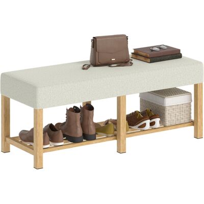 OEM Banc À Chaussures. Banc De Rangement Avec Siège Rembourré. Étagère Ouverte. Bois D'Hévéa. 120x44x48cm. Bois Naturel - Publicité OEM Banc À Chaussures. Banc De Rangement Avec Siège Rembourré. Étagère Ouverte. Bois D'Hévéa. 120x44x48cm. Bois Naturel - Publicité