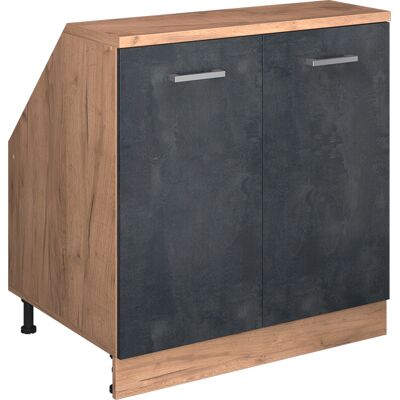 Meuble De Rangement Sous Pente Rion, Béton Noir, 80x81.6cm 2 Portes, 60 Cm De Profondeur, Vicco - Publicité Meuble De Rangement Sous Pente Rion, Béton Noir, 80x81.6cm 2 Portes, 60 Cm De Profondeur, Vicco - Publicité
