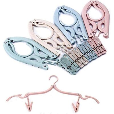 OEM 4 Cintres Pliables, Avec 8 Pinces Intégrées, Pour Foulards Costumes Pantalons, Rangement Voyage Et Domicile - Publicité OEM 4 Cintres Pliables, Avec 8 Pinces Intégrées, Pour Foulards Costumes Pantalons, Rangement Voyage Et Domicile - Publicité