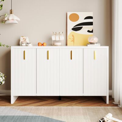 ACKERMAN Buffet Blanc Moderne Et Minimaliste : La Combinaison Parfaite D’un Espace De Rangement Flexible Et D’un Design Élégant, Buffet Avec Poignées Dorées Et Séparateurs Réglables. Publicité ACKERMAN Buffet Blanc Moderne Et Minimaliste : La Combinaison Parfaite D’un Espace De Rangement Flexible Et D’un Design Élégant, Buffet Avec Poignées Dorées Et Séparateurs Réglables. Publicité