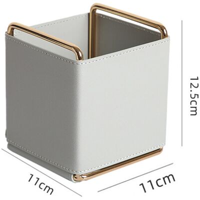 OEM Boîte De Rangement Mignonne Pour Fournitures Artistiques, Accessoire De Bureau Classique En Cuir Pu De Couleur Unie, Pouvant Contenir Des Pinceaux De Maquillage Et Des Stylos De Bureau, Améliorant Ain - Publicité OEM Boîte De Rangement Mignonne Pour Fournitures Artistiques, Accessoire De Bureau Classique En Cuir Pu De Couleur Unie, Pouvant Contenir Des Pinceaux De Maquillage Et Des Stylos De Bureau, Améliorant Ain - Publicité