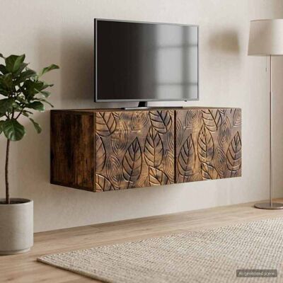 Meuble Tv Mural 59,5 X 31 Cm Chêne Fumé Bois D'Ingénierie Vidaxl - Publicité Meuble Tv Mural 59,5 X 31 Cm Chêne Fumé Bois D'Ingénierie Vidaxl - Publicité