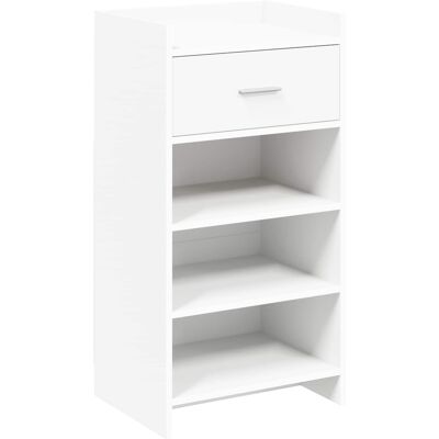 Cabinet À Chaussures Blanc 48 X 36 X 92 Cm Bois D'Ingénierie Vidaxl - Publicité Cabinet À Chaussures Blanc 48 X 36 X 92 Cm Bois D'Ingénierie Vidaxl - Publicité