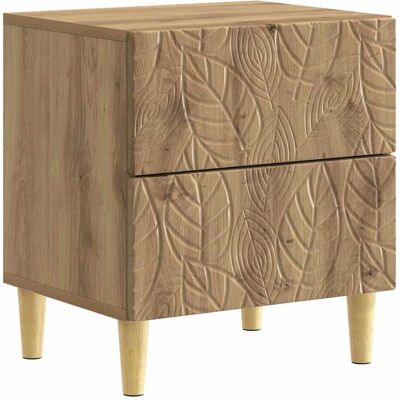 Vidaxl Bedside Table 2 Pcs Artisan Oak 43 X 34.5 X 48 Cm - Publicité Vidaxl Bedside Table 2 Pcs Artisan Oak 43 X 34.5 X 48 Cm - Publicité