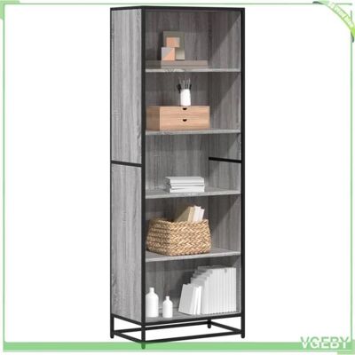 OEM Bibliothèque - 3300853 - Sonoma Gris - 60 X 35 X 170,5 Cm - Bois D'Ingénierie Et Métal - Publicité OEM Bibliothèque - 3300853 - Sonoma Gris - 60 X 35 X 170,5 Cm - Bois D'Ingénierie Et Métal - Publicité