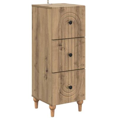 Maison Exclusive - Armoire À Tiroirs Chêne Artisanal 33 X 34,5 X 90 Cm - Publicité Maison Exclusive - Armoire À Tiroirs Chêne Artisanal 33 X 34,5 X 90 Cm - Publicité