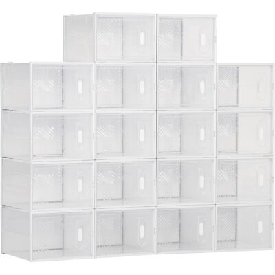 OEM Rangement À Chaussures Modulaire, Étagère Modulable À 18 Compartiments, Portes Magnétiques, 28 X 36 X 21 Cm, Transparent - Publicité OEM Rangement À Chaussures Modulaire, Étagère Modulable À 18 Compartiments, Portes Magnétiques, 28 X 36 X 21 Cm, Transparent - Publicité