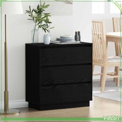 OEM Cabinet De Chevet - Noir - Bois D'Ingénierie - 1 Tiroir - Lumière Led Intégrée - Publicité OEM Cabinet De Chevet - Noir - Bois D'Ingénierie - 1 Tiroir - Lumière Led Intégrée - Publicité