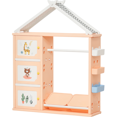 ARRIGONI Armoire Pour Chambre D Enfant Meuble De Rangement Avec Bacs Et Penderie En Pe Orange 128x34x155cm - Publicité ARRIGONI Armoire Pour Chambre D Enfant Meuble De Rangement Avec Bacs Et Penderie En Pe Orange 128x34x155cm - Publicité