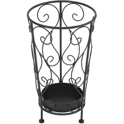DESIGN IN Porte-parapluie Style Vintage Métal 26 X 46 Cm Noir - Publicité DESIGN IN Porte-parapluie Style Vintage Métal 26 X 46 Cm Noir - Publicité