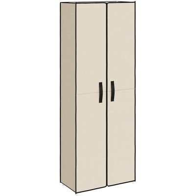 DESIGN IN Armoire À Chaussure Meuble À Chaussures Crème 60x30x166 Cm Tissu - Publicité DESIGN IN Armoire À Chaussure Meuble À Chaussures Crème 60x30x166 Cm Tissu - Publicité