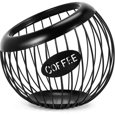 GRASSLIN 1 Porte-dosette Métal Noir, Panier Rangement Capsules Café Grande Capacité, Organisateur Cuisine Bureau Salon - Publicité GRASSLIN 1 Porte-dosette Métal Noir, Panier Rangement Capsules Café Grande Capacité, Organisateur Cuisine Bureau Salon - Publicité