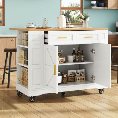 ACKERMAN Îlot De Cuisine Moderne, Meuble De Cuisine, Buffet, Desserte De Salle À Manger Aspect Bois, Buffet, Table De Salle À Manger Multifonctionnelle Avec Rangements, Desserte De Salle À Manger Avec Placards - Publicité ACKERMAN Îlot De Cuisine Moderne, Meuble De Cuisine, Buffet, Desserte De Salle À Manger Aspect Bois, Buffet, Table De Salle À Manger Multifonctionnelle Avec Rangements, Desserte De Salle À Manger Avec Placards - Publicité