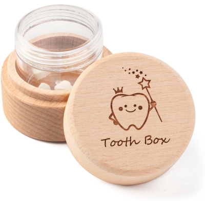KAJFJAD Boîte À Dents En Bois Pour Enfants, Avec Flacon Transparent Pour Ranger Les Dents De Lait Perdues, Joli Cadeau Souvenir De La Fée Des Dents, Couleur Bois Naturel - Publicité KAJFJAD Boîte À Dents En Bois Pour Enfants, Avec Flacon Transparent Pour Ranger Les Dents De Lait Perdues, Joli Cadeau Souvenir De La Fée Des Dents, Couleur Bois Naturel - Publicité