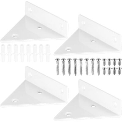 OEM Lot De 4 Supports D'Étagère Flottants, Supports Muraux Triangulaires Invisibles, Supports D'Étagère Murale Cachés, Supports Muraux En Métal Robuste Pour Étagère De Rangement, Bibliothèque (blanc) - Publicité OEM Lot De 4 Supports D'Étagère Flottants, Supports Muraux Triangulaires Invisibles, Supports D'Étagère Murale Cachés, Supports Muraux En Métal Robuste Pour Étagère De Rangement, Bibliothèque (blanc) - Publicité