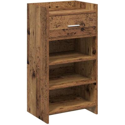 Cabinet À Chaussures Avec Tiroir Bois Ancien 48 X 36 X 92 Cm Vidaxl - Publicité Cabinet À Chaussures Avec Tiroir Bois Ancien 48 X 36 X 92 Cm Vidaxl - Publicité