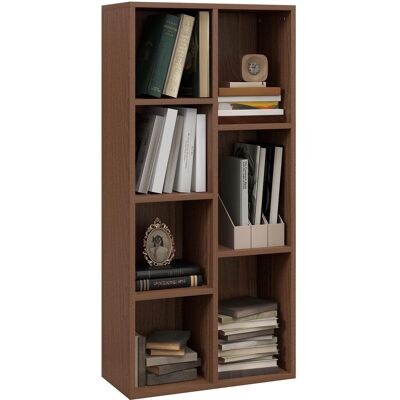 OEM Bibliothèque Mobile A Cubi En Bois Avec 7 Étagères Di Diverses Dimensions, 50x24x106 Cm, Couleur Noce - Publicité OEM Bibliothèque Mobile A Cubi En Bois Avec 7 Étagères Di Diverses Dimensions, 50x24x106 Cm, Couleur Noce - Publicité