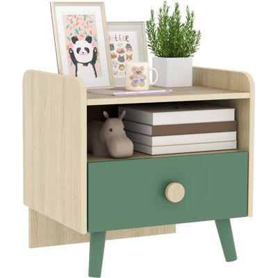 OEM Table De Chevet Enfant Table De Nuit Enfant Avec Tiroir Et Niche. Petite Table D'Appoint En Bois Pour Chambre D'Enfant - Publicité OEM Table De Chevet Enfant Table De Nuit Enfant Avec Tiroir Et Niche. Petite Table D'Appoint En Bois Pour Chambre D'Enfant - Publicité