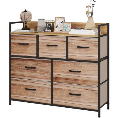 OEM Commode 7 Tiroirs Meuble De Rangement Tiroir En Tissu Pliant - Structure Acier Noir - 98 X 29 X 85 Cm - Publicité OEM Commode 7 Tiroirs Meuble De Rangement Tiroir En Tissu Pliant - Structure Acier Noir - 98 X 29 X 85 Cm - Publicité