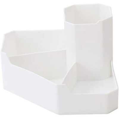 Boîte De Rangement Cosmétique Blanche, Organisateur De Maquillage Pour Bureau – Delkevic - Publicité Boîte De Rangement Cosmétique Blanche, Organisateur De Maquillage Pour Bureau – Delkevic - Publicité