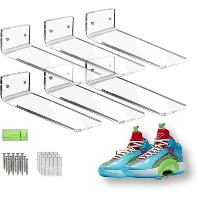 OEM Lot De 6 Étagères À Chaussures Flottantes En Acrylique, Étagère À Chaussures Transparente Sur Le Mur, Rangement Mural Pour Collection De Chaussures Ou Boîte À Chaussures, Photos, Disques Vinyles - Publicité OEM Lot De 6 Étagères À Chaussures Flottantes En Acrylique, Étagère À Chaussures Transparente Sur Le Mur, Rangement Mural Pour Collection De Chaussures Ou Boîte À Chaussures, Photos, Disques Vinyles - Publicité