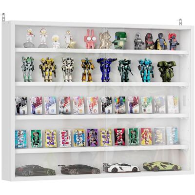 OEM Vitrine Murale Pour Objets De Collection 4 Étagère Réglables En Hauteur Et 2 Portes Coulissantes 80 X 9,5 X 60 Cm Blanc - Publicité OEM Vitrine Murale Pour Objets De Collection 4 Étagère Réglables En Hauteur Et 2 Portes Coulissantes 80 X 9,5 X 60 Cm Blanc - Publicité