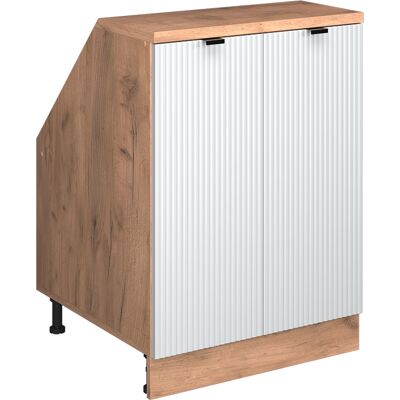 Meuble De Rangement Sous Pente Rion, Blanc Cannelé, 60x81.6cm 2 Portes, 60 Cm De Profondeur, Vicco - Publicité Meuble De Rangement Sous Pente Rion, Blanc Cannelé, 60x81.6cm 2 Portes, 60 Cm De Profondeur, Vicco - Publicité