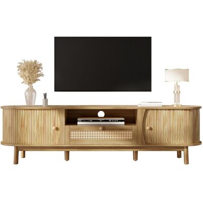 OEM Meuble Tv Avec Portes Et Tiroirs. Meuble Tv En Rotin, Portes En Bois Massif, Solution De Rangement De Style Champêtre – Façade Basse. Publicité OEM Meuble Tv Avec Portes Et Tiroirs. Meuble Tv En Rotin, Portes En Bois Massif, Solution De Rangement De Style Champêtre – Façade Basse. Publicité