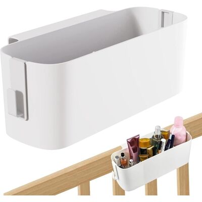 OEM 1 Panier De Rangement À Suspendre, Plastique, 2 Crochets Amovibles, Organiseur Pour Chevet Et Lit Superposé, Blanc - Publicité OEM 1 Panier De Rangement À Suspendre, Plastique, 2 Crochets Amovibles, Organiseur Pour Chevet Et Lit Superposé, Blanc - Publicité