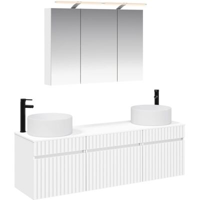 Ensemble D'Armoire De Salle De Bain 4 Pcs Blanc Vidaxl - Publicité Ensemble D'Armoire De Salle De Bain 4 Pcs Blanc Vidaxl - Publicité