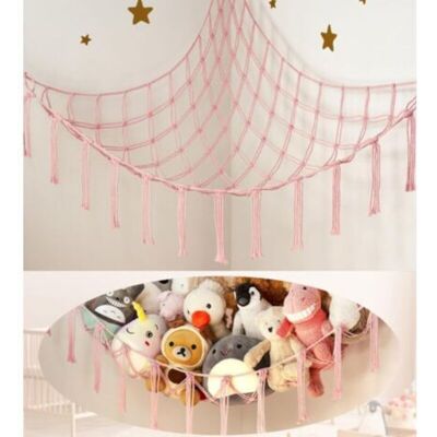 SANS MARQUE Hamac De Rangement Pour Peluches, Rose, 105105140cm, 1 Pièce, Filet Pour Hamac À Jouets, Organisateur De Jouets. Publicité SANS MARQUE Hamac De Rangement Pour Peluches, Rose, 105105140cm, 1 Pièce, Filet Pour Hamac À Jouets, Organisateur De Jouets. Publicité