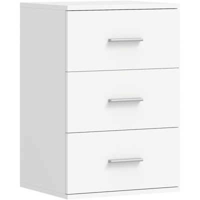 OEM Table De Chevet À 3 Tiroirs, Table D'Appoint Pour Chambre À Coucher, Mdf, Blanc, Haute Qualité Pour Une Utilisation Durable - Publicité OEM Table De Chevet À 3 Tiroirs, Table D'Appoint Pour Chambre À Coucher, Mdf, Blanc, Haute Qualité Pour Une Utilisation Durable - Publicité
