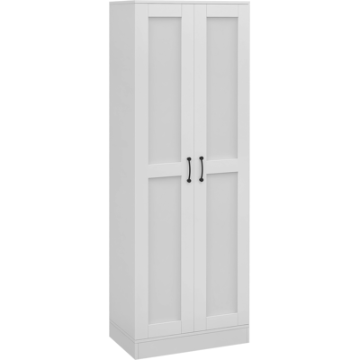 OEM Armoire 2 Portes Meuble De Rangement Avec 5 Étagères Style Contemporain 60l X 36 5l X 175h - Publicité OEM Armoire 2 Portes Meuble De Rangement Avec 5 Étagères Style Contemporain 60l X 36 5l X 175h - Publicité