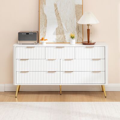 ACKERMAN 7-drawer Dresser, Modern White Storage Chest With Metal Handles & Soft-closing Slides, Sturdy Mdf Bedroom Dresser For Living Room Hallway – Anti-tip Device, Raised Legs For Robot Vacuum - Publicité ACKERMAN 7-drawer Dresser, Modern White Storage Chest With Metal Handles & Soft-closing Slides, Sturdy Mdf Bedroom Dresser For Living Room Hallway – Anti-tip Device, Raised Legs For Robot Vacuum - Publicité