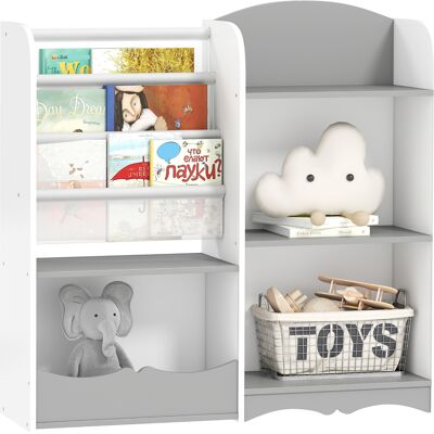 ARRIGONI Etagere De Rangement Pour Jouets Enfant En Bois Gris 85x26x84 Cm - Publicité ARRIGONI Etagere De Rangement Pour Jouets Enfant En Bois Gris 85x26x84 Cm - Publicité