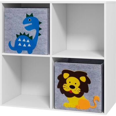 OEM Étagère De Rangement Pour Enfants, Cubes, Tiroirs, Mdf, Dispositif Anti-basculement, Blanche - Publicité OEM Étagère De Rangement Pour Enfants, Cubes, Tiroirs, Mdf, Dispositif Anti-basculement, Blanche - Publicité