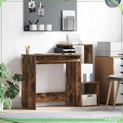 OEM Bureau - Abi - Chêne Fumé - 106 X 41 X 88,5 Cm - Bois D'Ingénierie - 1 Tiroir - Publicité OEM Bureau - Abi - Chêne Fumé - 106 X 41 X 88,5 Cm - Bois D'Ingénierie - 1 Tiroir - Publicité